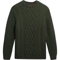 Superdry for man. M6110697A Jacob Cable green jumper (XXL), Casual, Acrylic