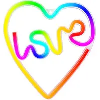 TelForceOne Neon LED RGB LOVE IN HEART FLRN02 dekor + fjernkontroll