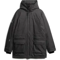 Superdry for man. M5012049A Quilted tweed parka City grey (M), Casual, Recycled Polister, Sustainable
