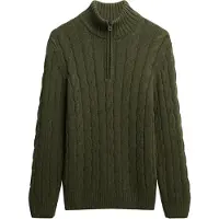 Superdry for man. M6110698A Jacob Cable green jumper (XXL), Casual, Acrylic, Long sleeve