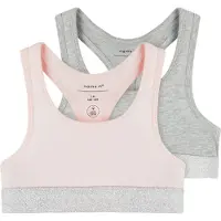 Name it Topp - Noos - NkfShort - 2-pack - Barely Rosa m/Grey Mel - - 11-12 år (146-152) - Undertøy