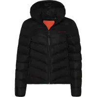 Superdry for woman. W5011594A Microfiber quilted jacket with hood (XL), Black, Casual, Recycled Polister, Sustainable