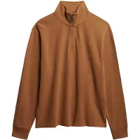 Superdry for man. M2014342A Brown RIB half-zip sweatshirt (L), Casual, Cotton