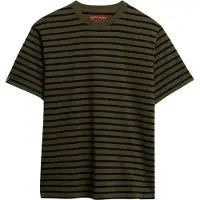 Superdry for man. M1012290A Merchant Stripe T-shirt green (S), Casual, Cotton, Short sleeve