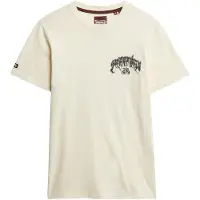 Superdry for man. M1012250A Biker Rock Relaxed beige T-shirt (XXL), Casual, Cotton, Short sleeve