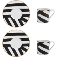 MIKASA Luxe Deco Espressokoppsett 100ml 2 Enheter