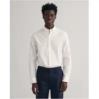 Gant for man. 3000300 Pinpoint Oxford Regular Fit Shirt white (L), Casual, Cotton, Long sleeve