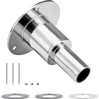 Vevor Gjennomgående eksosrørkobling, 24 mm eksosrørkobling for dieselvarmer, rett gjennomgående eksosrør, passer til sett med skruer, muttere og pakning for 2KW, 5KW, 8KW dieselvarmere, 316 rustfritt
