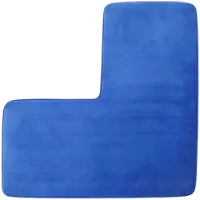 Melitt L-Shaped Bath Mat Non-Slip, Soft Bathroom Floor Rug, Washable Carpet for Square Showers,Ideal for Corner Shower Spaces B