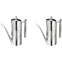 Typecat 2X 700Ml Stainless Steel Olive Oil Bottle Vinegar Dispenser Sauce Vinegar Batcher Can Pots Oil Container