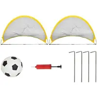 Melitt Foldable Soccer Goal Toy 65cm Large Size Portable Soccer Net for Kids Outdoor Sports Toy with Soccer