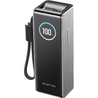 EcoFlow RAPID (25000 mAh, 170 W) – Innebygd kabel – Powerbank – Sølv