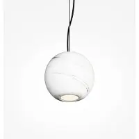 Maytoni Hengelampe BASIC TEXTURE, hvit, Ø 12 cm, marmor, GU10