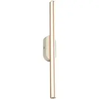 Briloner LED-vegglampe Ruth, lysegrå/brun, høyde 60 cm, 3 000 K