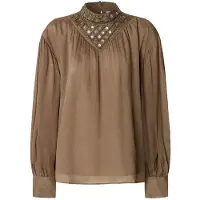 Pepe Jeans for woman. PL3051291 Blouse Mona brown (L), Casual, Viscose, Long sleeve