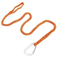 Wella 2 Pack Kayak Paddle Leash, Paddle Board Leash Fishing Lanyard Tool with Carabiner Kayaking Accessories Orange