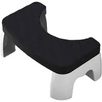 Wella Home Adult Bathroom Accessories Toilet Squat Stool Removable Non-Slip Toilet Stool Portable Squat Stool Black