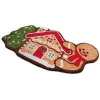 Wella Christmas Gingerbread House Area Cartoon Floor Mats Bathroom Anti-Slip Mats Porch Mats B