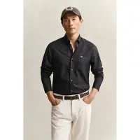Gant for man. 3000102 Classic poplin shirt Slim Fit black (3XL), Casual, Party, Cotton, Long sleeve, Sustainable