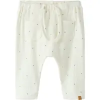 Lil´ Atelier Lil' Atelier Bukser - Rib - Loose - Noos - Coconut Melk/Sleet Do - - 1 år (80) - Bukser - bomull