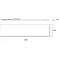 Sylvania LED-innbyggingspanel START, hvit, 120 x 30 cm, DALI, CCT 33 W, UGR19