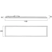 Sylvania LED-innbyggingspanel QUANTUM, hvit 120 x 30 cm, DALI, 26 W, UGR19, IP54