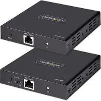 StarTech.com Startech 4K HDMI Extender Over CAT5/CAT6 Cable, 4K 60Hz HDR Video Extender, Up to 230ft (70m), HDMI Over Ethernet Cable, S/PDIF Audio Out, HDMI Transmitter and Receiver Kit - Local Video Out, Power O