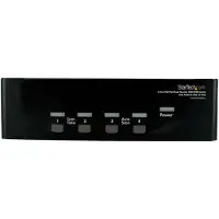 StarTech.com Startech 4 Port DVI VGA Dual Monitor KVM Switch USB with Audio and USB 2.0 Hub (SV431DDVDUA) - KVM / lyd / USB-svitsj - 4 x KVM/lyd/USB - 1 lokalbruker - stasjonær - for P/N: IM12D1500P, SVA12M2NEUA,