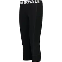 Mons Royale Cascade Merino Base Layer 3/4, Stillongs, Dame, Black