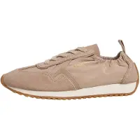 Pepe Jeans for woman. PLS400035 Blair beige leather sneakers (40), 3 to 5 cm, Split Leather, Laces, Casual