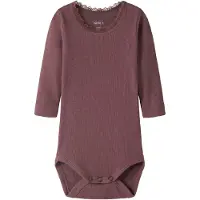 Name it Body I/e - Rib - Noos - NbfKab - Wild Ginger - - 1 år (80) - Langermet Body