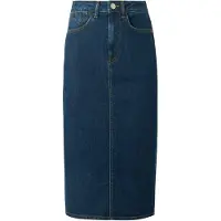 Pepe Jeans for woman. PL90119455CB Willa Midi blue skirt (S), Casual, Cotton, Denim