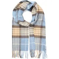 Suitable Skjerf Rutete Merinoull Flerfarget Beige Blå