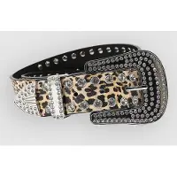 Broken Promises Leopard Lust Rhinestone Belte