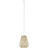 LINDBY LED-solcellelampe Austas, beige, Ø 32 cm, USB, IP54