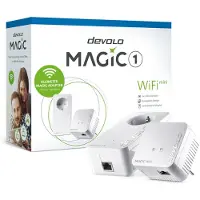 Devolo Magic 1 WiFi mini Starter Kit, 1200 Mbit/s, IEEE 802.11b, IEEE 802.11g, IEEE 802.11n, IEEE 802.1p, IEEE 802.3, IEEE 802.3az, IEEE 802.802u, EEtigtx, CET 802.3u, EEtigtx, CET. 10 100 Mbps, Wi-F