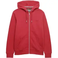 Superdry for man. M2014128A Red Essential Logo Zip Hoodie (XXL), Casual, Cotton