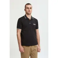 Baracuta for man. BRPOL0020UT2769 Black Logo Polo (XL), Casual, Cotton, Short sleeve