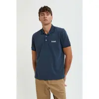 Baracuta for man. BRPOL0020UT2769 Blue Logo Polo (XL), Casual, Cotton, Short sleeve