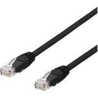 Deltaco U/UTP Cat6 patchkabel 30m UV-resis 250MHz Delta certif svart