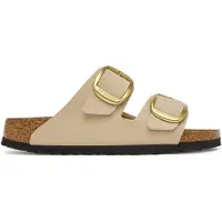 Birkenstock for woman. 1031429 Arizona Big Buckle Birko-Flor Sandals (Narrow Fit) beige (37), Flat, Casual