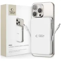 Tech-Protect PB31 LifeMag Magnetisk trådløs Power Bank - 15W - Hvit