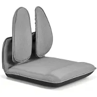 Vevor Gulvstol, 5 Justerbare Posisjoner Sammenleggbar Gulvspillstol med Ergonomisk Ryggstøtte, Solid Metallramme med Resirkulert Skum og Linstoff, Multifunksjonell for Lesing, Avslapning, Grå