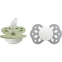 BIBS Infinity Lysende smokker - 2-pack - Str. 1 - Anatomisk - Sa - - OneSize - Smokk
