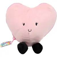 Flipetz Kosedyr - Hjertet I Love Du og blomsten - 18/28 cm - Ros - - OneSize - Kosedyr