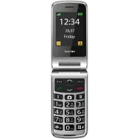 Beafon Silver Line, SL605 LTE, flip mobiltelefon med store knapper, svart