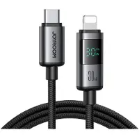 JOYROOM S-A16 Pro Prism Series 30W USB-C - Lightning Cable with Display 1.2m - Black