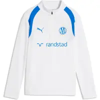 Puma Olympique de Marseille Quarter-Zip Training Top Youth, Age, White/Royal, 13-14Y