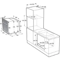 Gorenje GO66E Pizza350C innbyggingsovn 77 L PyroClean AirFry