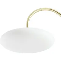 LUCANDE LED-gulvlampe Tenebra, 150 cm, messing/hvit, glass